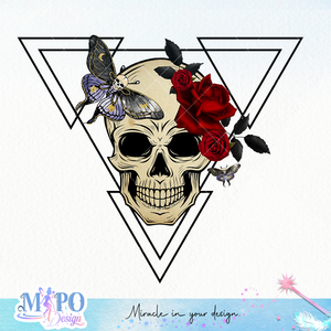 Rose skull sublimation design, png for sublimation, Skeleton Png, Rose Skeleton Png, Skeleton Design